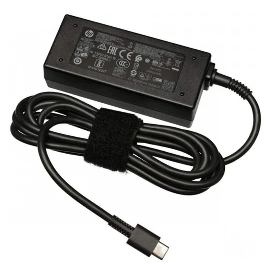 Genuine HP 65W USB-C Charger for EliteBook, ProBook, Spectre x360 – Universal Type C Laptop Adapter