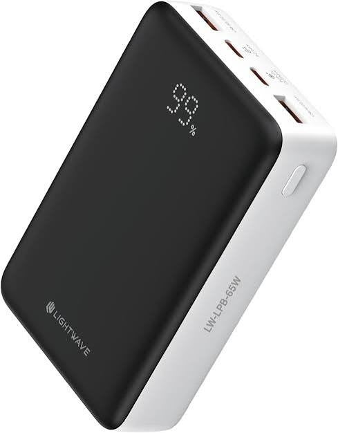 Lightwave 20000mAh Multi-Port Laptop Power Bank (USB-C / USB-A
