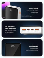 Lightwave 20000mAh Multi-Port Laptop Power Bank (USB-C / USB-A
