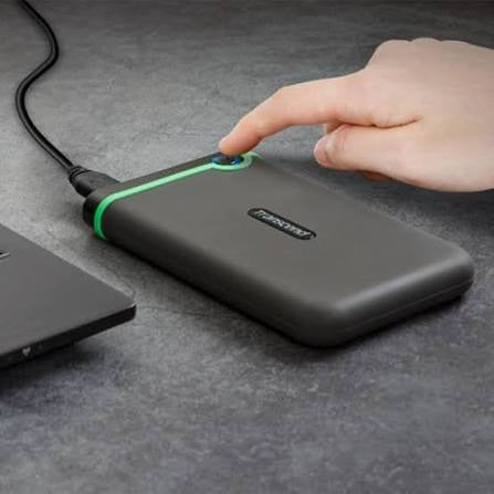 Transcend StoreJet 25M3S 1TB USB 3.0 External Hard Drive Iron Grey TS1TSJ25M3S