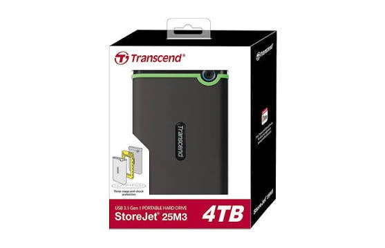 Transcend StoreJet 25M3S 4TB Portable External Hard Drive USB 3.1 Anti-Shock Nairobi