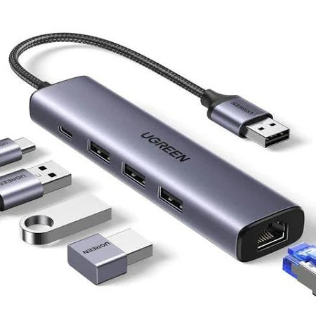 UGREEN CM475 USB 3.0 to 3*USB Hub + Gigabit Converter Nairobi | Digital Click