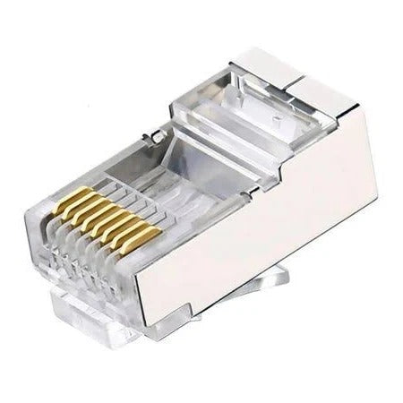 UGREEN Cat6 Shielded Metal RJ45 Crystal Ethernet Cable Plug Connectors 100 Pack