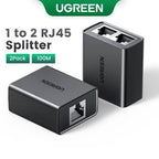 UGREEN CM210 1-to-2 RJ45 Ethernet Network Cable Splitter Extender Adapter 2-Pack