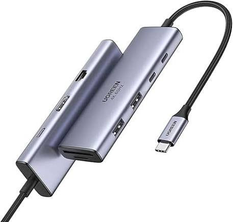 UGREEN CM498 9-in-1 Docking Station - USB-C to 3*USB A 3.0 / HDMI / VGA / RJ45 Gigabit / SD & TF Reader - 100W PD