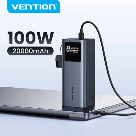 Vention 20000mAh 100W Laptop Power Bank Grey Nairobi | Digital Click