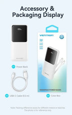 Vention 20000mAh Fast Charging Power Bank White Nairobi | Digital Click Enterprises