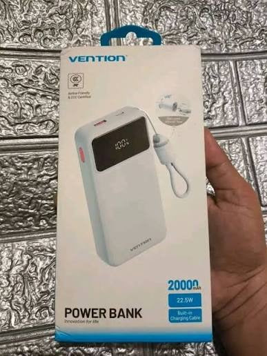 Vention 20000mAh Fast Charging Power Bank White Nairobi | Digital Click Enterprises